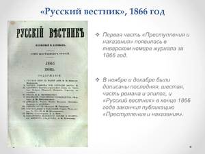 История создания романа Преступление и наказание 