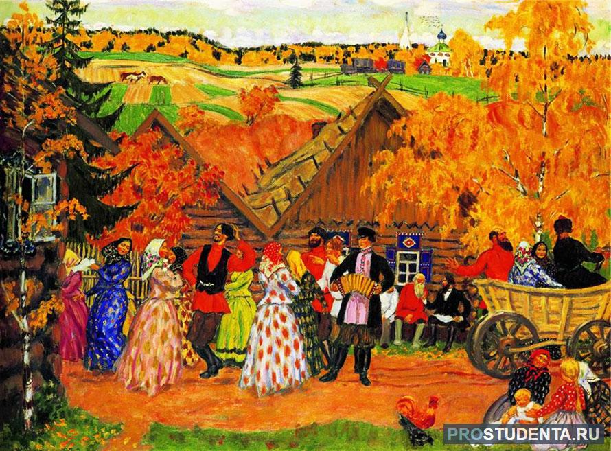Картина деревенский праздник