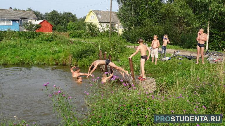 Летние каникулы в деревне сочинение