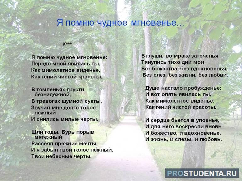Мини Сочинение Мое Любимое Стихотворение Пушкина