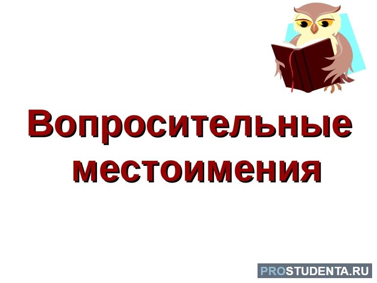 Вопросительные местоимения в русском языке простыми словами