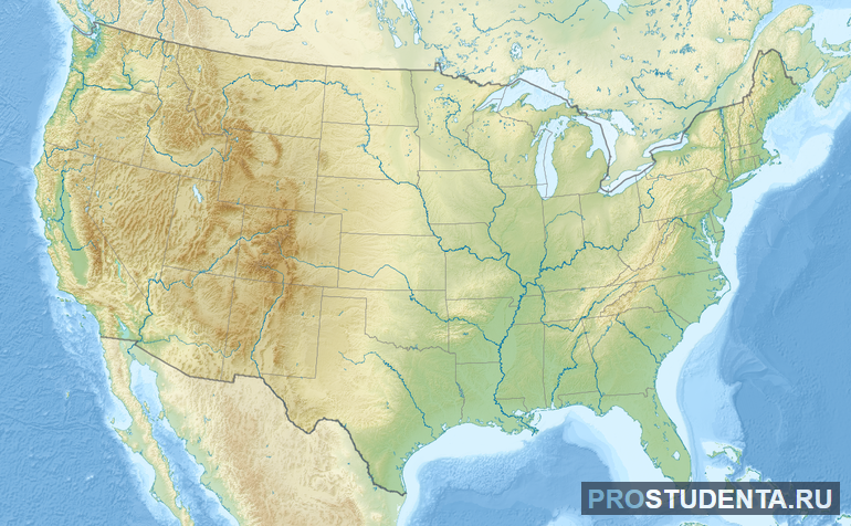 Бассейн Северной Америки, омывающие материк воды, моря и океаны