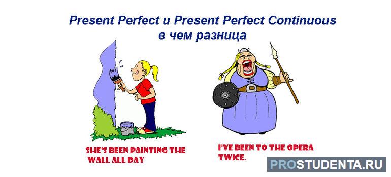 Различия Present Perfect Continuous и Present Perfect