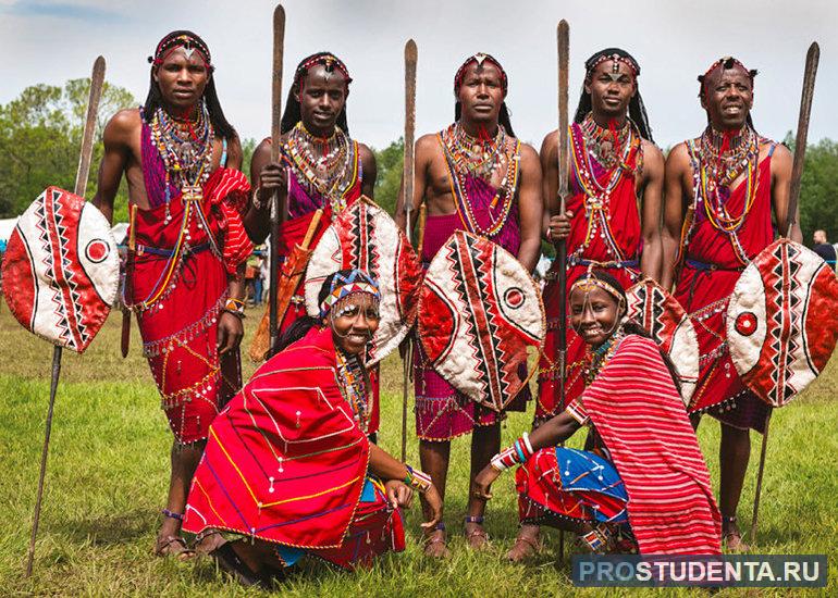 Племя масаи в Африке
