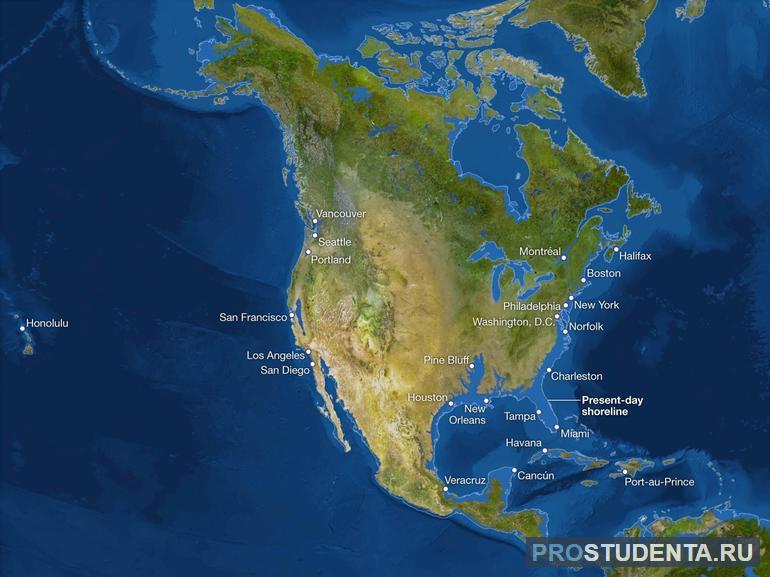 Крайние точки Северной Америки: описание и координаты